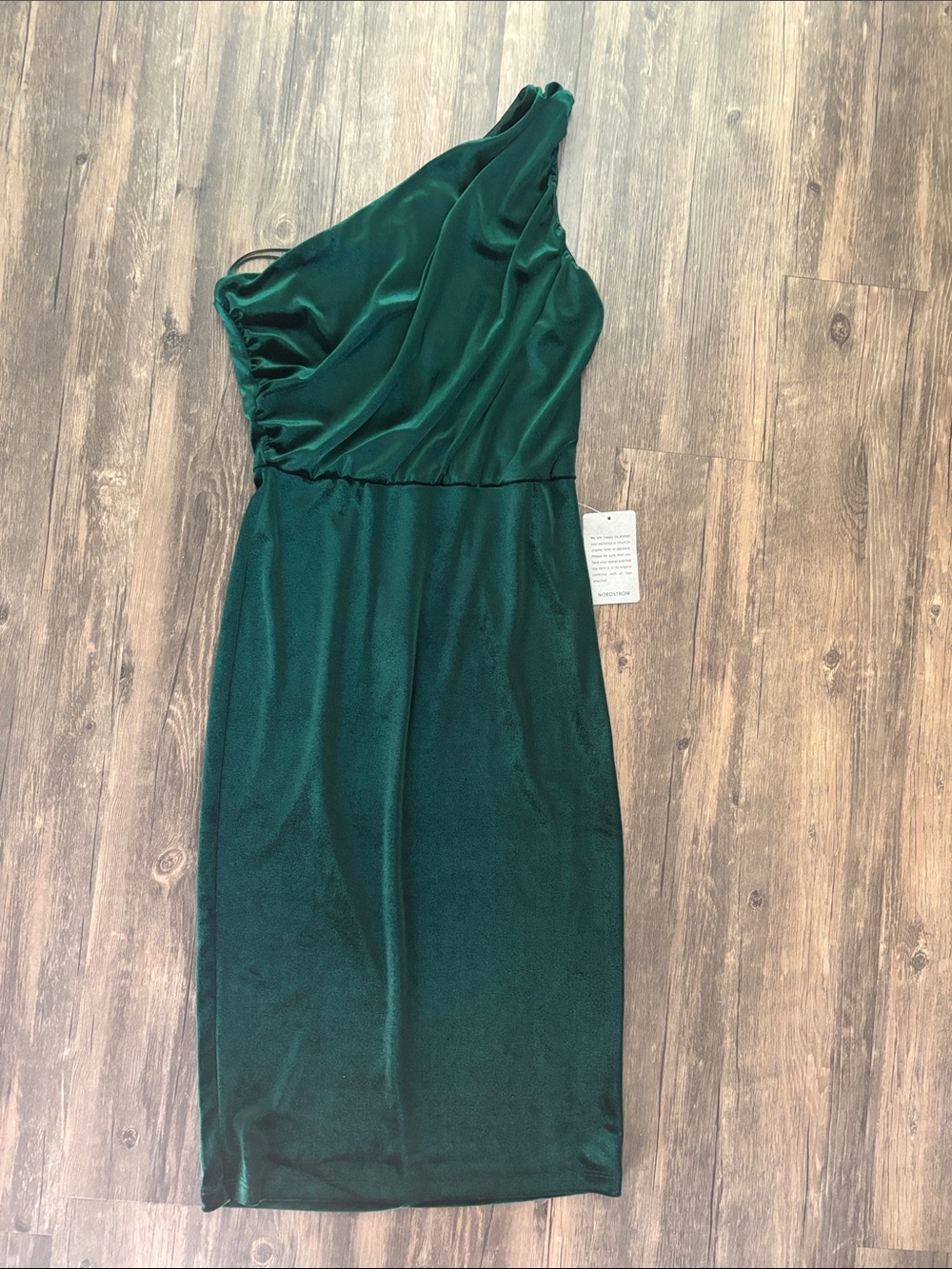 Love By Design Laura One Shoulder Velvet Sheath Dress Women's Small